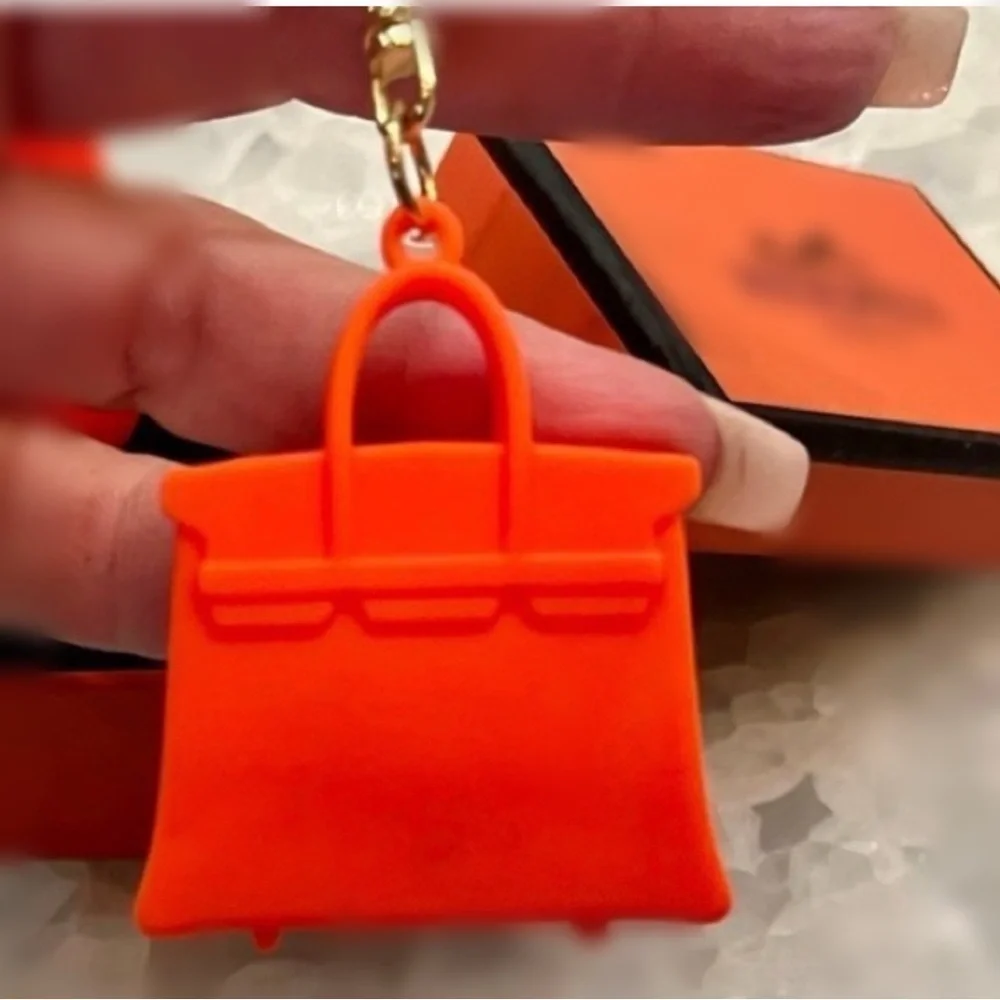 Mini 3D Silicone Bag Charm Keychain with Gift Box